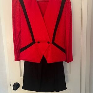 Adrianna Papell Vibrant Red Silk Fabric